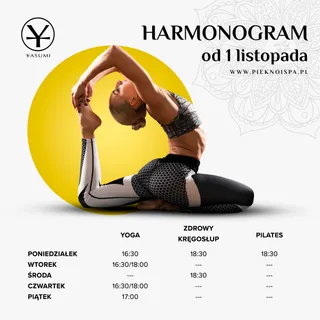 Yasumi — harmonogram od 1 listopada